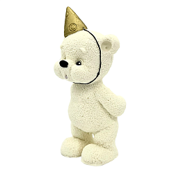 Фигурка из Бельгийского шоколада «Мишка задувает свечку» Золото