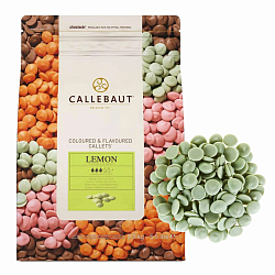 Шоколад Callebaut со вкусом лимона в галлетах 0,1 кг
