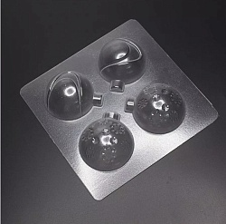 Форма для шоколада НОВОГОДНИЕ ШАРЫ 50 мм 4 шт