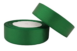 Лента атласная 2,5 см Зеленый 23 м