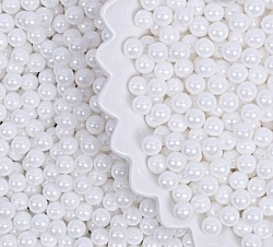 Кондитерская посыпка «Жемчуг» 6 мм белая