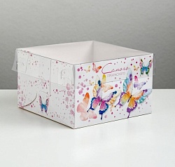 Коробка на 4 капкейка "Самого прекрасного"